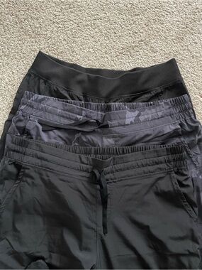 Women's Pull-On joggers. lot of three  2 Black and 1 Charcoal Camo. size large